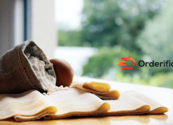 Italian kitchen in the forest cabin