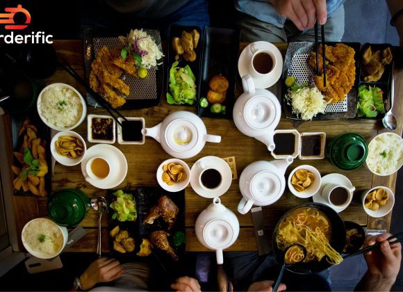 chinese buffet spread