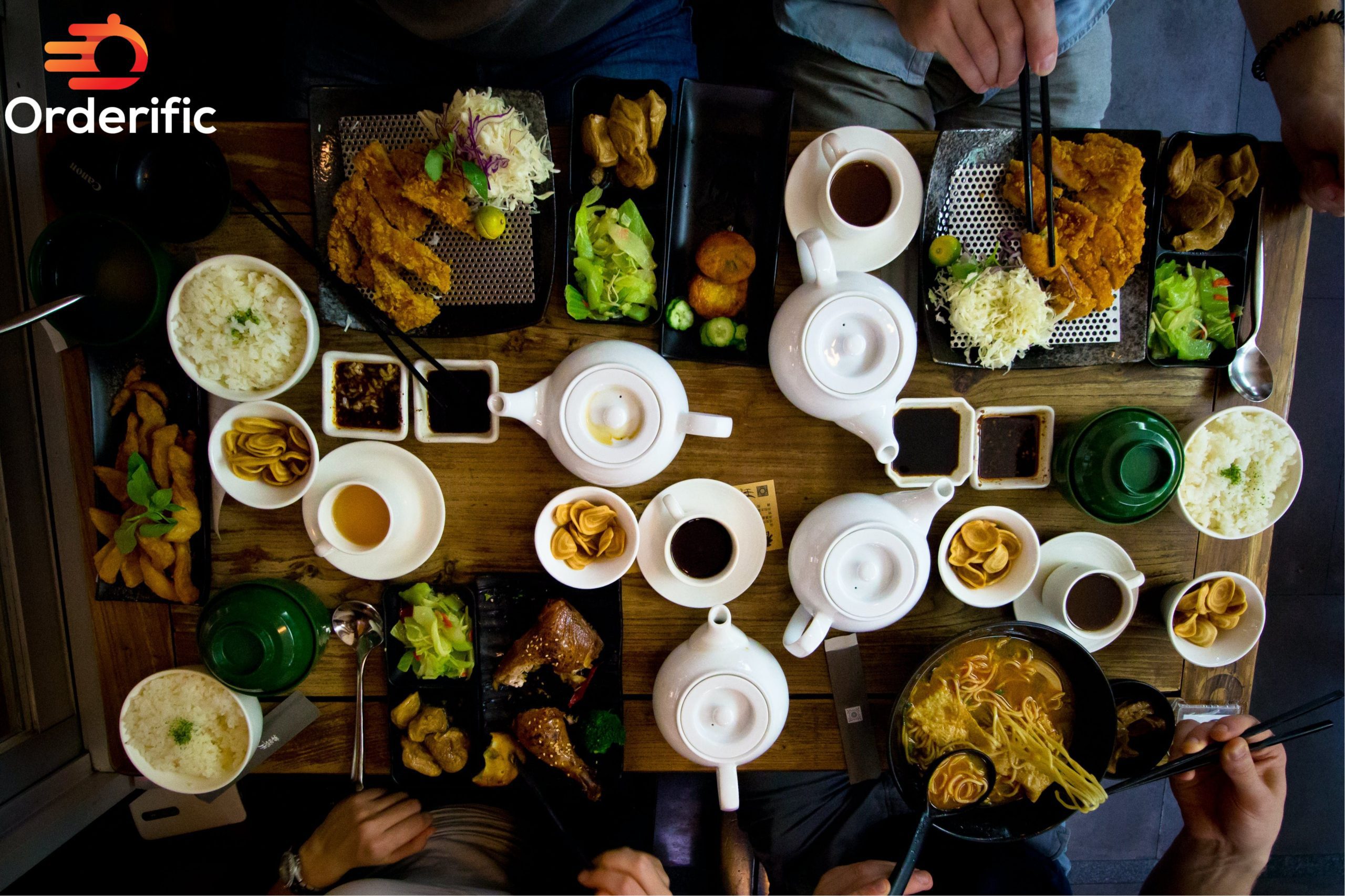 chinese buffet spread