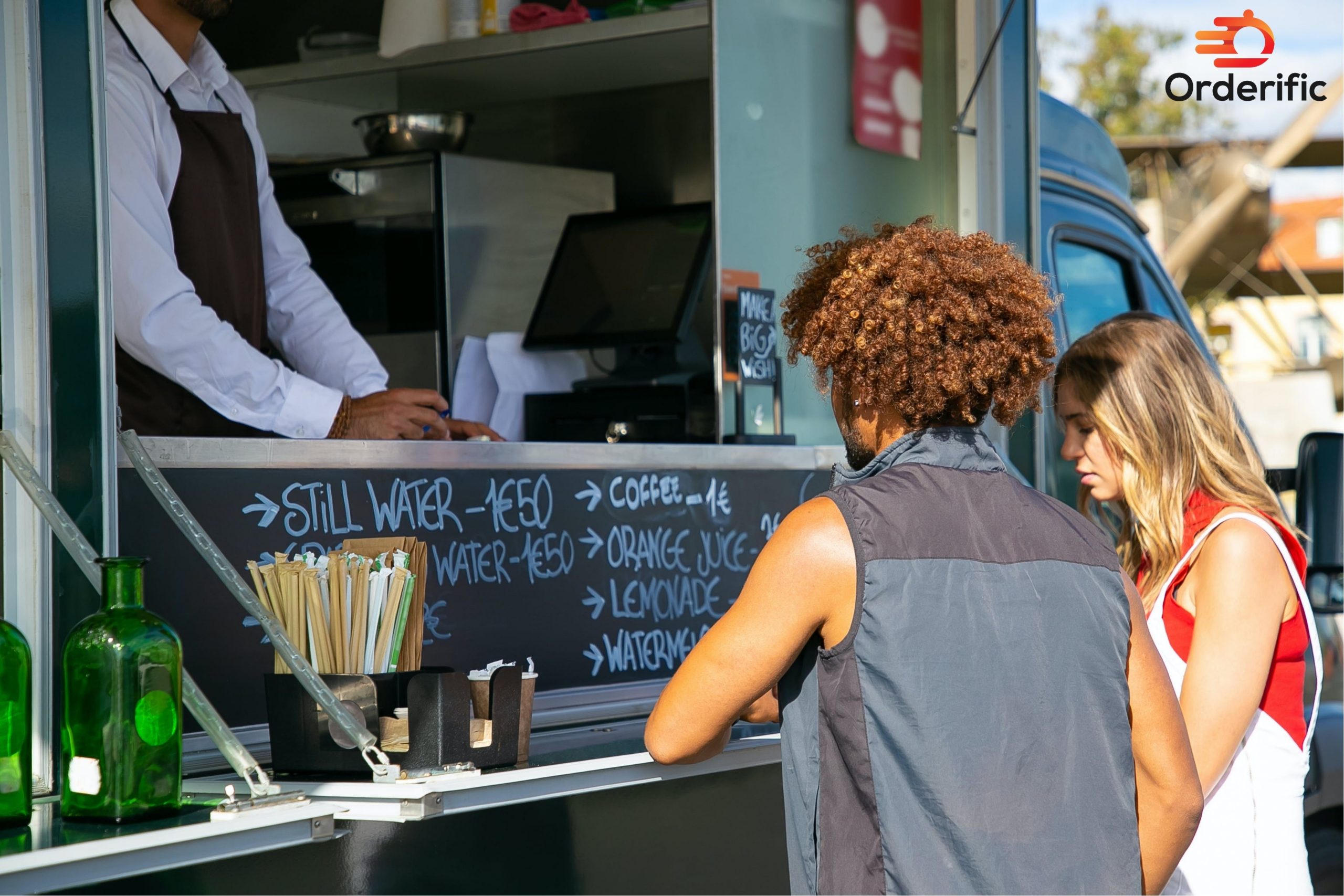 Route planning, food truck location, crowd density