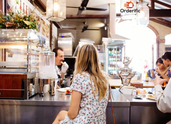 Restaurant service counter
